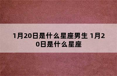 1月20日是什么星座男生 1月20日是什么星座